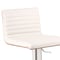 Armen Living Cafe Adjustable Height Swivel White Faux Leather and Walnut Bar Stool with Brushed Stainless Steel LCCASWBAWHB201 - alternate 5